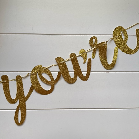 Gold Banner 30th Birthday Party Decorations - Picture 5 of 6